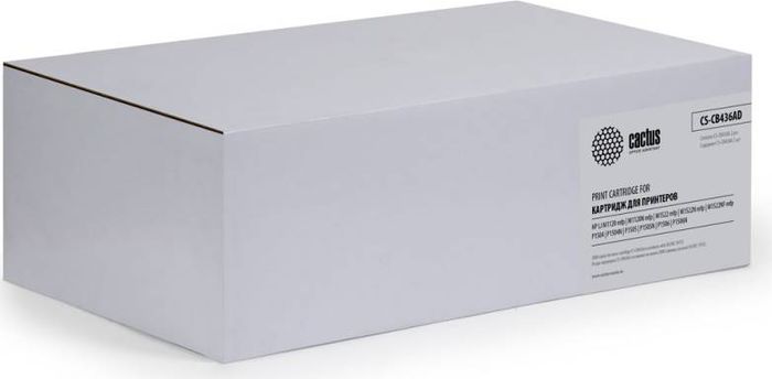 Cactus CS-CB436AD, Black тонер-картридж для HP LJ P1505/M1120/M1522CS-CB436AD Cactus CS-CB436AD, Black тонер-картридж для HP LJ P1505/M1120/M1522CS-CB436ADТонер-картридж Cactus CS-CB436AD для лазерных принтеров HP LJ P1505/M1120/M1522.Расходные материалы Cactus для лазерной печати максимизируют характеристики принтера. Обеспечивают повышенную чёткость чёрного текста и плавность переходов оттенков серого цвета и полутонов, позволяют отображать мельчайшие детали изображения. Гарантируют надежное качество печати.В комплект входит 2 тонер-картриджа.