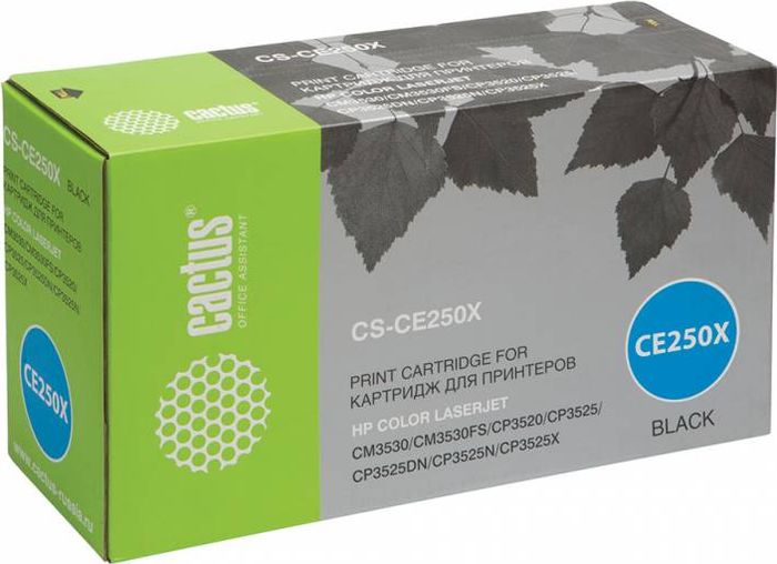 Cactus CS-CE250X, Black тонер-картридж для HP CLJ CP3525/CM3530CS-CE250X Cactus CS-CE250X, Black тонер-картридж для HP CLJ CP3525/CM3530CS-CE250XТонер-картридж Cactus CS-CE250X для лазерных принтеров HP LaserJet CP3525, CM3530Расходные материалы Cactus для лазерной печати максимизируют характеристики принтера. Обеспечивают повышенную чёткость чёрного текста и плавность переходов оттенков серого цвета и полутонов, позволяют отображать мельчайшие детали изображения. Гарантируют надежное качество печати.
