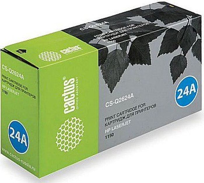 Cactus CS-Q2624A, Black тонер-картридж для HP LJ 1150CS-Q2624A Cactus CS-Q2624A, Black тонер-картридж для HP LJ 1150CS-Q2624AКартридж Cactus CS-Q2624A для лазерных принтеров HP LaserJet 1150Расходные материалы CACTUS для монохромной лазерной печати максимизируют характеристики принтера. Обеспечивают повышенную чёткость чёрного текста и плавность переходов оттенков серого цвета и полутонов, позволяют отображать мельчайшие детали изображения. Обеспечивают надежное качество печати.