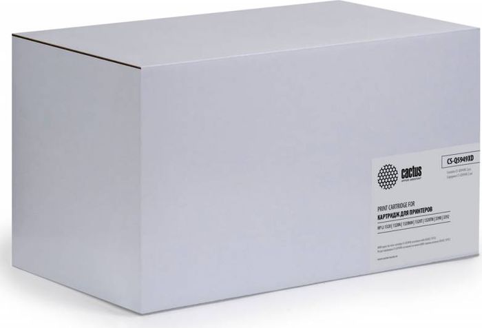 Cactus CS-Q5949XD, Black тонер-картридж для HP LJ 1320/3390/3392CS-Q5949XD Cactus CS-Q5949XD, Black тонер-картридж для HP LJ 1320/3390/3392CS-Q5949XDТонер-картридж Cactus CS-Q5949XD для лазерных принтеров HP LJ 1320/3390/3392.Расходные материалы Cactus для лазерной печати максимизируют характеристики принтера. Обеспечивают повышенную чёткость чёрного текста и плавность переходов оттенков серого цвета и полутонов, позволяют отображать мельчайшие детали изображения. Гарантируют надежное качество печати.В комплект входит 2 тонер-картриджа.
