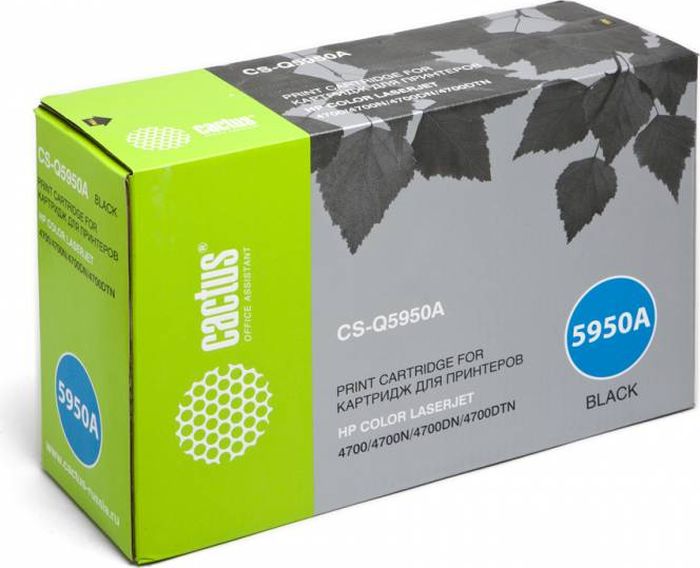 Cactus CS-Q5950A, Black тонер-картридж для HP CLJ 4700CS-Q5950A Cactus CS-Q5950A, Black тонер-картридж для HP CLJ 4700CS-Q5950AТонер-картридж Cactus CS-Q5950A для лазерных принтеров HP CLJ 4700.Расходные материалы Cactus для лазерной печати максимизируют характеристики принтера. Обеспечивают повышенную чёткость чёрного текста и плавность переходов оттенков серого цвета и полутонов, позволяют отображать мельчайшие детали изображения. Гарантируют надежное качество печати.