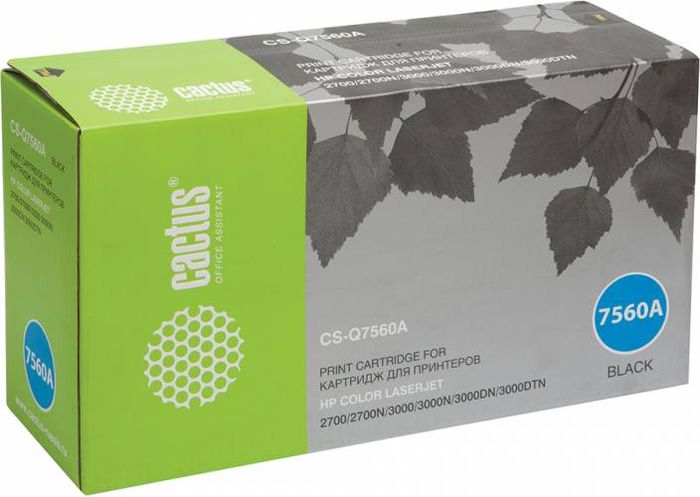 Cactus CS-Q7560A, Black тонер-картридж для HP LJ 2700/3000CS-Q7560A Cactus CS-Q7560A, Black тонер-картридж для HP LJ 2700/3000CS-Q7560AТонер-картридж Cactus CS-Q7560A для лазерных принтеров HP LJ 2700/3000.Расходные материалы Cactus для лазерной печати максимизируют характеристики принтера. Обеспечивают повышенную чёткость чёрного текста и плавность переходов оттенков серого цвета и полутонов, позволяют отображать мельчайшие детали изображения. Гарантируют надежное качество печати.