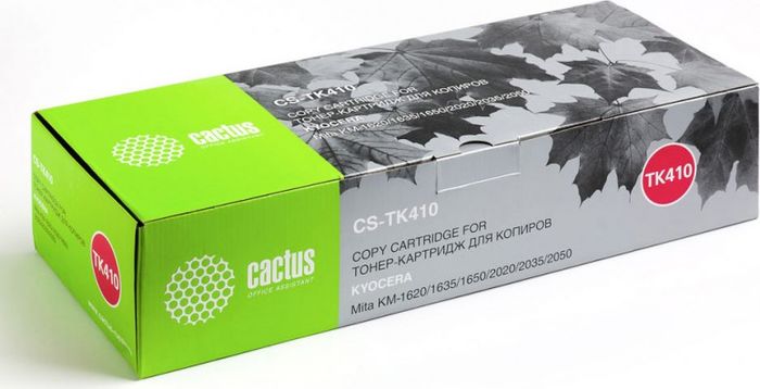 Cactus CS-TK410, Black тонер-картридж для Kyocera Mita FS 1620/1635/1650/2020/2035/2050CS-TK410 Cactus CS-TK410, Black тонер-картридж для Kyocera Mita FS 1620/1635/1650/2020/2035/2050CS-TK410Тонер-картридж Cactus CS-TK410 для лазерных принтеров Kyocera Mita FS 1620/1635/1650/2020/2035/2050.Расходные материалы Cactus для лазерной печати максимизируют характеристики принтера. Обеспечивают повышенную чёткость чёрного текста и плавность переходов оттенков серого цвета и полутонов, позволяют отображать мельчайшие детали изображения. Гарантируют надежное качество печати.