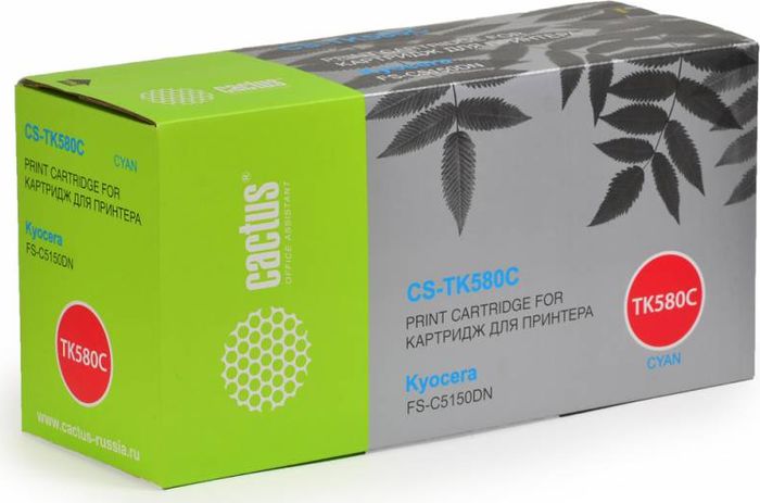 Cactus CS-TK580C, Cyan тонер-картридж для Kyocera FS-C5150DN/P6021 EcosysCS-TK580C Cactus CS-TK580C, Cyan тонер-картридж для Kyocera FS-C5150DN/P6021 EcosysCS-TK580CТонер-картридж Cactus CS-TK580C для лазерных принтеров Kyocera FS-C5150DN/P6021 Ecosys.Расходные материалы Cactus для лазерной печати максимизируют характеристики принтера. Обеспечивают повышенную чёткость чёрного текста и плавность переходов оттенков серого цвета и полутонов, позволяют отображать мельчайшие детали изображения. Гарантируют надежное качество печати.