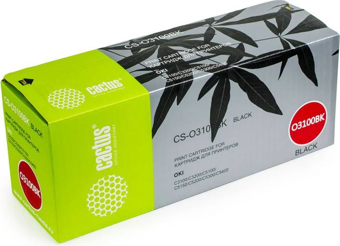 Cactus CS-O3100BK, Black тонер-картридж для Oki C3100/C3200/C5100/C5150/C5200/C5300/C5400CS-O3100BK Cactus CS-O3100BK, Black тонер-картридж для Oki C3100/C3200/C5100/C5150/C5200/C5300/C5400CS-O3100BKТонер-картридж Cactus CS-O3100BK для лазерных принтеров Oki C3100/C3200/C5100/C5150/C5200/C5300/C5400.Расходные материалы Cactus для лазерной печати максимизируют характеристики принтера. Обеспечивают повышенную чёткость чёрного текста и плавность переходов оттенков серого цвета и полутонов, позволяют отображать мельчайшие детали изображения. Гарантируют надежное качество печати.