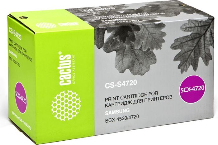 Cactus CS-S4720, Black тонер-картридж для Samsung SCX-4520/4720/4720F/4720FNCS-S4720 Cactus CS-S4720, Black тонер-картридж для Samsung SCX-4520/4720/4720F/4720FNCS-S4720Тонер-картридж Cactus CS-S4720 для лазерных принтеров Samsung SCX-4520/4720/4720F/4720FN.Расходные материалы Cactus для лазерной печати максимизируют характеристики принтера. Обеспечивают повышенную чёткость чёрного текста и плавность переходов оттенков серого цвета и полутонов, позволяют отображать мельчайшие детали изображения. Гарантируют надежное качество печати.