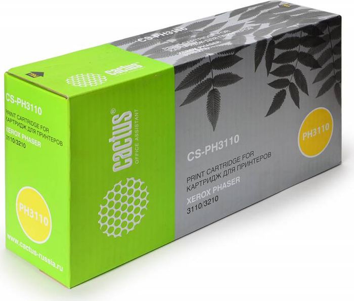 Cactus CS-PH3110 109R00639, Black тонер-картридж для Xerox Phaser 3110/3210CS-PH3110 Cactus CS-PH3110 109R00639, Black тонер-картридж для Xerox Phaser 3110/3210CS-PH3110Тонер-картридж Cactus CS-PH3110 109R00639 для лазерных принтеров Xerox Phaser 3110/3210.Расходные материалы Cactus для лазерной печати максимизируют характеристики принтера. Обеспечивают повышенную чёткость чёрного текста и плавность переходов оттенков серого цвета и полутонов, позволяют отображать мельчайшие детали изображения. Гарантируют надежное качество печати.