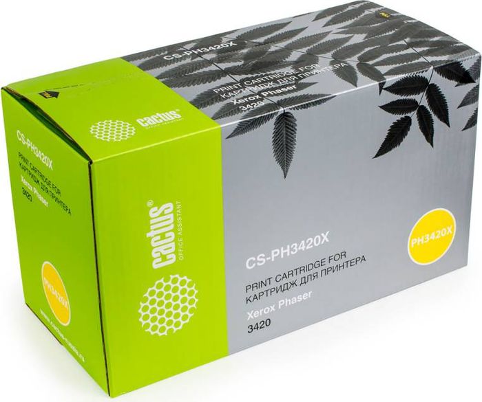 Cactus CS-PH3420X 106R01034, Black тонер-картридж для Xerox Phaser 3420CS-PH3420X Cactus CS-PH3420X 106R01034, Black тонер-картридж для Xerox Phaser 3420CS-PH3420XТонер-картридж Cactus CS-PH3420X 106R01034 для лазерных принтеров Xerox Phaser 3420.Расходные материалы Cactus для лазерной печати максимизируют характеристики принтера. Обеспечивают повышенную чёткость чёрного текста и плавность переходов оттенков серого цвета и полутонов, позволяют отображать мельчайшие детали изображения. Гарантируют надежное качество печати.