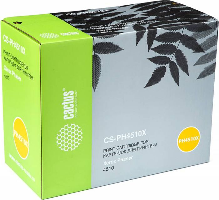 Cactus CS-PH4510X 113R00712, Black тонер-картридж для Xerox Phaser 4510CS-PH4510X Cactus CS-PH4510X 113R00712, Black тонер-картридж для Xerox Phaser 4510CS-PH4510XТонер-картридж Cactus CS-PH4510X 113R00712 для лазерных принтеров Xerox Phaser 4510.Расходные материалы Cactus для лазерной печати максимизируют характеристики принтера. Обеспечивают повышенную чёткость чёрного текста и плавность переходов оттенков серого цвета и полутонов, позволяют отображать мельчайшие детали изображения. Гарантируют надежное качество печати.