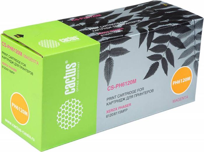 Cactus CS-PH6120M 113R00691, Magenta тонер-картридж для Xerox Phaser 6115/6120CS-PH6120M Cactus CS-PH6120M 113R00691, Magenta тонер-картридж для Xerox Phaser 6115/6120CS-PH6120MТонер-картридж Cactus CS-PH6120M 113R00691 для лазерных принтеров Xerox Phaser 6115/6120.Расходные материалы Cactus для лазерной печати максимизируют характеристики принтера. Обеспечивают повышенную чёткость чёрного текста и плавность переходов оттенков серого цвета и полутонов, позволяют отображать мельчайшие детали изображения. Гарантируют надежное качество печати.