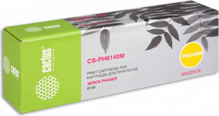 Cactus CS-PH6140M 106R01482, Magenta тонер-картридж для Xerox Phaser 6140CS-PH6140M Cactus CS-PH6140M 106R01482, Magenta тонер-картридж для Xerox Phaser 6140CS-PH6140MТонер-картридж Cactus CS-PH6140M 106R01482 для лазерных принтеров Xerox Phaser 6140.Расходные материалы Cactus для лазерной печати максимизируют характеристики принтера. Обеспечивают повышенную чёткость чёрного текста и плавность переходов оттенков серого цвета и полутонов, позволяют отображать мельчайшие детали изображения. Гарантируют надежное качество печати.