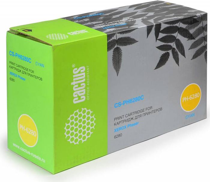 Cactus CS-PH6280C 106R01400, Cyan тонер-картридж для Xerox Phaser 6280CS-PH6280C Cactus CS-PH6280C 106R01400, Cyan тонер-картридж для Xerox Phaser 6280CS-PH6280CТонер-картридж Cactus CS-PH6280C 106R01400 для лазерных принтеров Xerox Phaser 6280.Расходные материалы Cactus для лазерной печати максимизируют характеристики принтера. Обеспечивают повышенную чёткость чёрного текста и плавность переходов оттенков серого цвета и полутонов, позволяют отображать мельчайшие детали изображения. Гарантируют надежное качество печати.