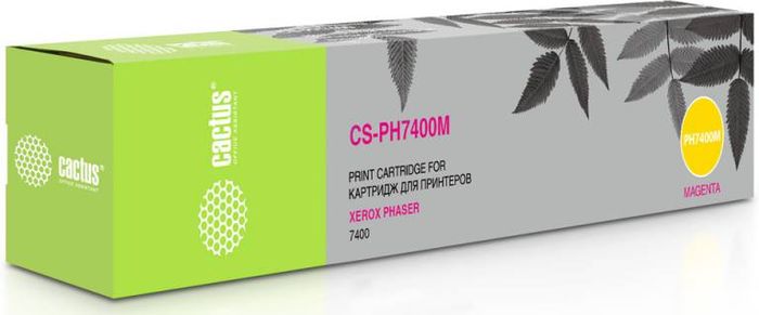 Cactus CS-PH7400M 106R01151, Magenta тонер-картридж для Xerox Phaser 7400CS-PH7400M Cactus CS-PH7400M 106R01151, Magenta тонер-картридж для Xerox Phaser 7400CS-PH7400MТонер-картридж Cactus CS-PH7400M 106R01151 для лазерных принтеров Xerox Phaser 7400.Расходные материалы Cactus для лазерной печати максимизируют характеристики принтера. Обеспечивают повышенную чёткость чёрного текста и плавность переходов оттенков серого цвета и полутонов, позволяют отображать мельчайшие детали изображения. Гарантируют надежное качество печати.