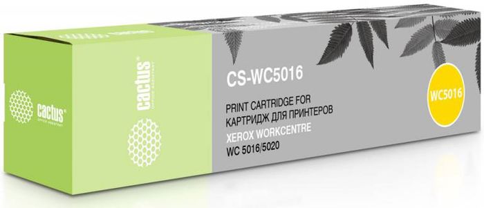 Cactus CS-WC5016 106R01277, Black тонер-картридж для Xerox WorkCentre 5016/5020CS-WC5016 Cactus CS-WC5016 106R01277, Black тонер-картридж для Xerox WorkCentre 5016/5020CS-WC5016Тонер-картридж Cactus CS-WC5016 106R01277 для лазерных принтеров Xerox WorkCentre 5016/5020.Расходные материалы Cactus для лазерной печати максимизируют характеристики принтера. Обеспечивают повышенную чёткость чёрного текста и плавность переходов оттенков серого цвета и полутонов, позволяют отображать мельчайшие детали изображения. Гарантируют надежное качество печати.В комплект входит 2 тонер-картриджа.