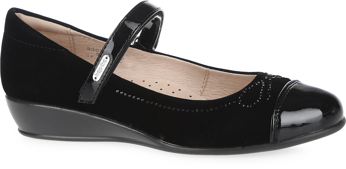 Туфли для девочки Kapika, цвет: черный. 93059-2. Размер 36