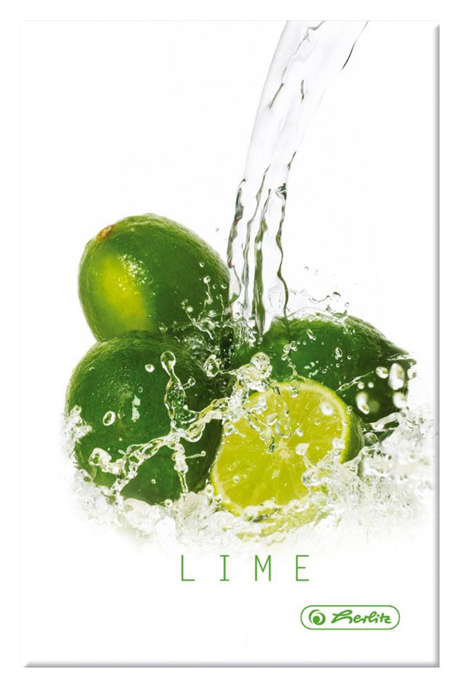 Herlitz Книжка записная Fresh Fruit Лайм 96 листов в клетку формат A611292927 Herlitz Книжка записная Fresh Fruit Лайм 96 листов в клетку формат A611292927Записная книжка Herlitz Лайм из серии Fresh Fruit подойдет как для рабочих, так и школьных заметок.Она содержит 96 листов формата А6 в клетку без полей. Обложка выполнена из качественного картона. Склеенный внутренний блок гарантирует надежное крепление листов. Записная книжка Herlitz Лайм из серии Fresh Fruit станет достойным аксессуаром среди ваших канцелярских принадлежностей. Вы можете не только любоваться сладостью фруктов, но и попробовать их на вкус: на большинстве изделий серии Fresh Fruit имеется QR-код. Просканируйте его своим смартфоном и получите фруктовый рецепт летних блюд.