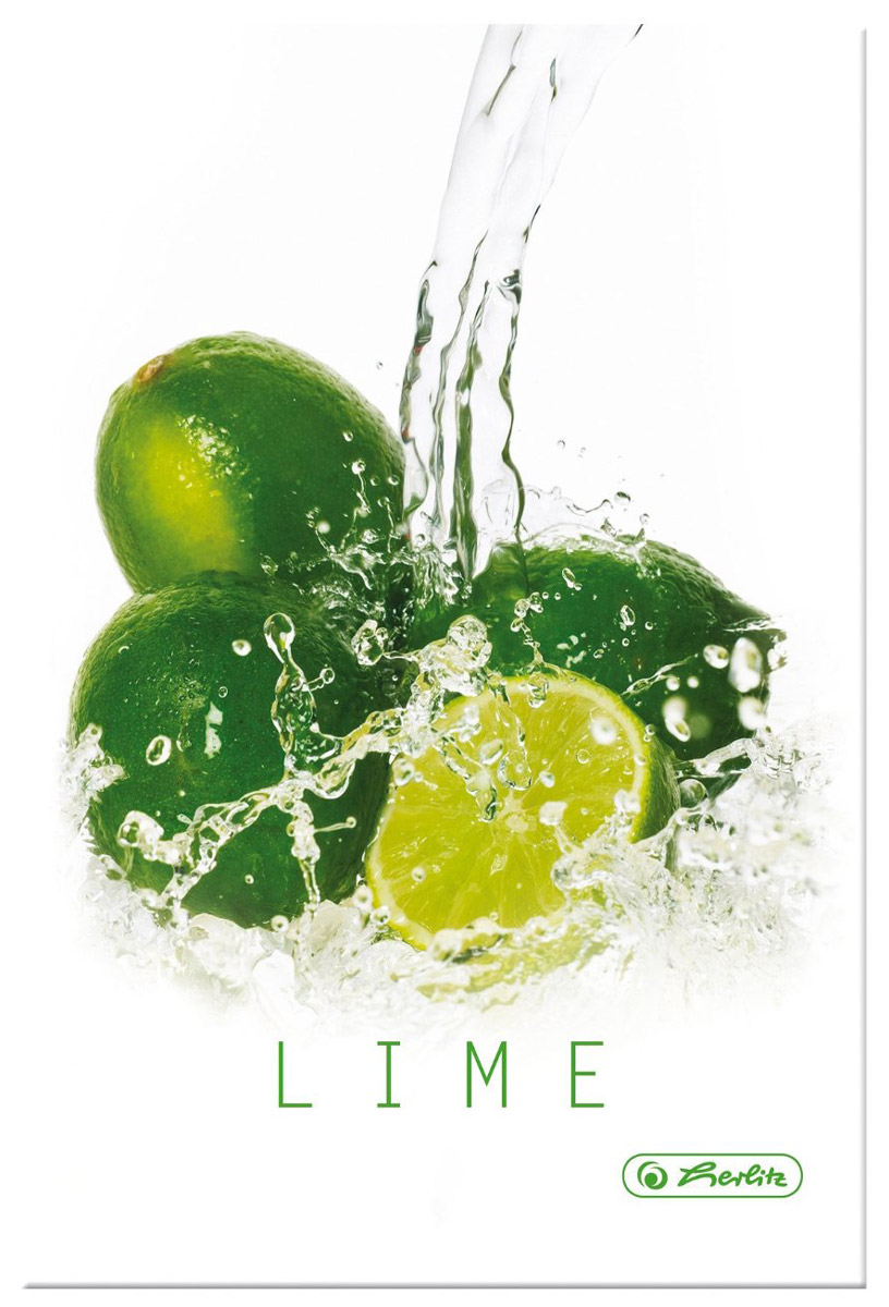 Herlitz Книжка записная Fresh Fruit Лайм 96 листов в клетку формат А511292893 Herlitz Книжка записная Fresh Fruit Лайм 96 листов в клетку формат А511292893Записная книжка Herlitz Лайм из серии Fresh Fruit подойдет как для рабочих, так и школьных заметок.Она содержит 96 листов формата А5 в клетку без полей. Обложка выполнена из качественного картона. Склеенный внутренний блок гарантирует надежное крепление листов. Записная книжка Herlitz Лайм из серии Fresh Fruit станет достойным аксессуаром среди ваших канцелярских принадлежностей. Вы можете не только любоваться сладостью фруктов, но и попробовать их на вкус: на большинстве изделий серии Fresh Fruit имеется QR-код. Просканируйте его своим смартфоном и получите фруктовый рецепт летних блюд.