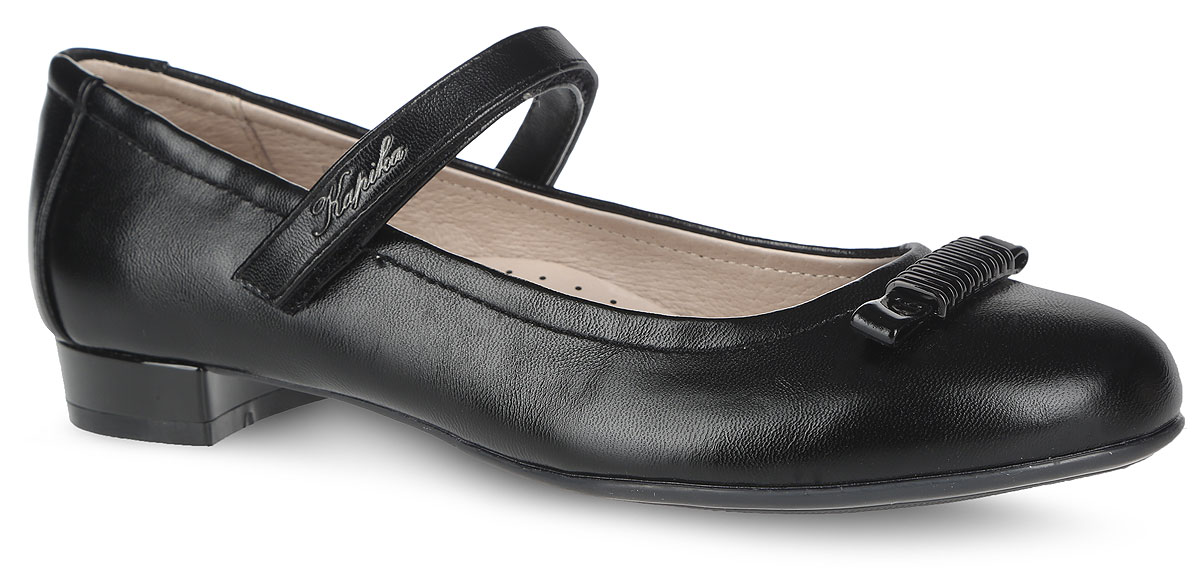 Туфли для девочки Kapika, цвет: черный. 94031-1. Размер 35