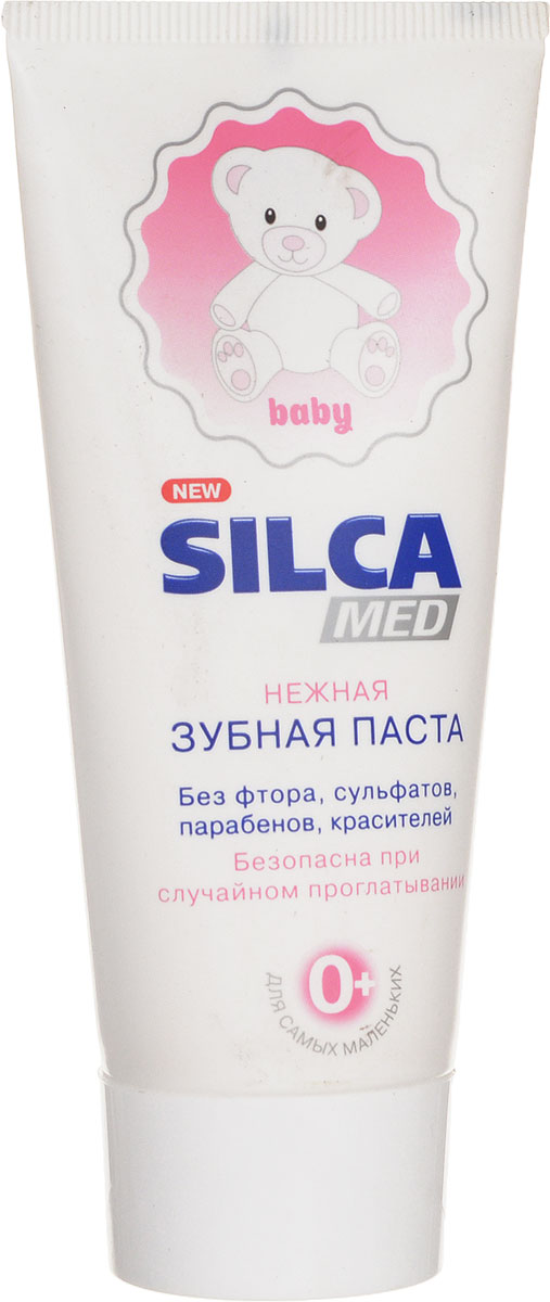 Silca Med Зубная паста Baby с 0 месяцев 65 г600053 Silca Med Зубная паста Baby с 0 месяцев 65 г600053Детская зубная паста SilcaMed Baby с нежным вкусом и запахом, несомненно, порадует вашего ребенка. Низкая абразивность пасты делает ее абсолютно безопасной для неокрепшей детской эмали. Специально разработанный комплекс не травмирует желудок при случайном проглатывании. Паста не содержит красителей. Нежная зубная паста разработана специально для детей раннего возраста. Паста содержит компоненты натурального происхождения, являющиеся гипоаллергенными и щадящими по степени воздействия на полость рта малыша. Кальций формирует крепкую эмаль и защищает от кариеса, а экстракты ромашки и шалфея снимают зуд и раздражение при прорезывании зубов.Товар сертифицирован.