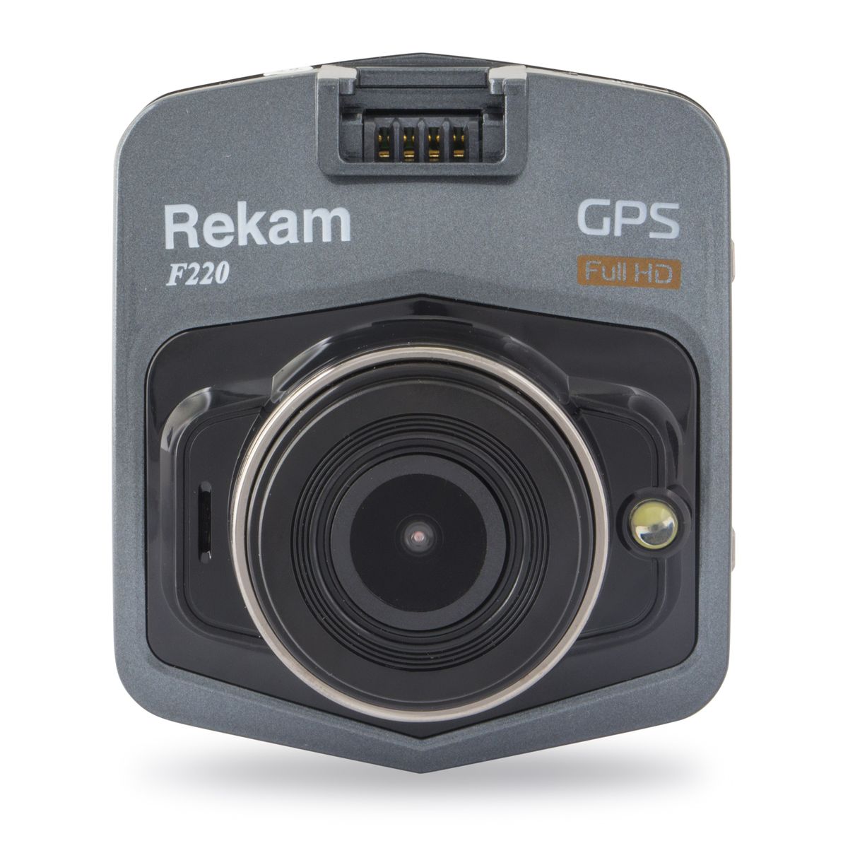 Rekam F220, Black автомобильный видеорегистратор2603000003 Rekam F220, Black автомобильный видеорегистратор2603000003Rekam F220 является высокопроизводительным автомобильным видеорегистратором, способным вести запись дорожных событий в формате Full HD (1920x1080).Камера имеет 2-мегапиксельный CMOS-сенсор, объектив с четырёхслойными линзами (4G) и угол обзора 140°. Rekam F220 оснащен GPS-приёмником, интегрированным в автомобильный держатель. Способен записывать и отображать на 2.4 – дюймовом ЖК-дисплее информацию о скорости и координатах, а также дату и время. Предусмотрена возможность сделать не просто отдельное фото, но и серию снимков с разрешением до 5 Мп. Видеорегистратор оборудован 3-х осевым датчиком ускорения и датчиком движения. В корпус встроены: динамик, микрофон и Li-polimer аккумулятор, ёмкостью 140 мАч.