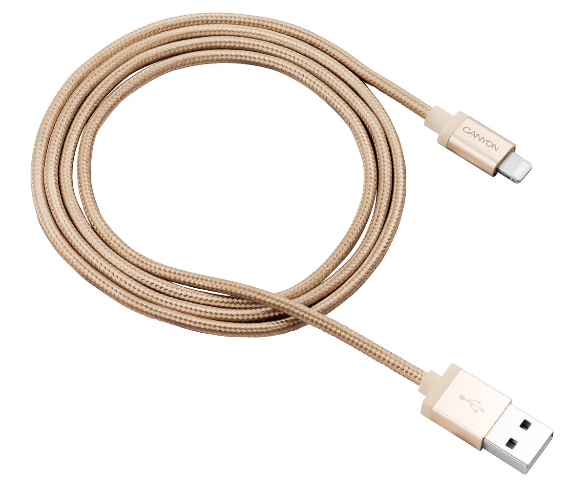 Canyon CNS-MFIC3GO, Gold кабель для iPhone/iPod/iPad