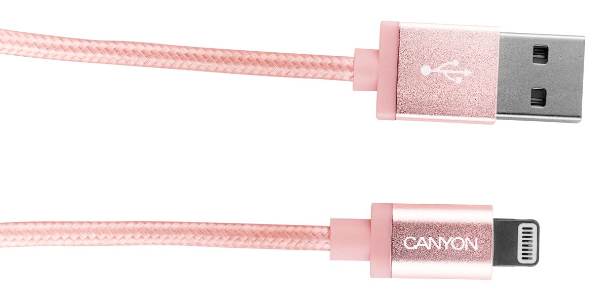 Canyon CNS-MFIC3RG, Rose Gold кабель для iPhone/iPod/iPad