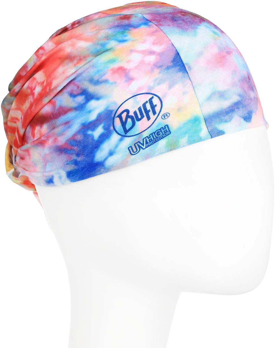 Бандана Buff Active High Uv Tiecave, цвет: синий, розовый, желтый. 108592.00. Размер универсальный108592.00 Бандана Buff Active High Uv Tiecave, цвет: синий, розовый, желтый. 108592.00. Размер универсальный108592.00Многофункциональная бандана Buff Active High Uv Tiecave выполнена из мягкогоматериала. Благодаря материалу Coolmax, влага моментально отводится наружу и высыхает, также обеспечивается 95% защита от ультрафиолетовых лучей. Специальная четырехканальная структура материала Coolmax Extreme формирует систему, которая выводит влагу наружу от кожи к внешнему слою ткани, где испаряется и высыхает быстрее, нежели на любом другом материале. Благодаря своевременному отводу влаги поддерживается нормальная температура тела, и снижается риск перегрева. Ткань обработана ионами серебра, обеспечивающими длительный антибактериальный эффект и предотвращающими появление запаха. Материал не теряет цвет и эластичность, не требует глажки. Бесшовная бандана-труба оформлена ярким принтом и логотипом бренда. Модель можно носить на шее и на голове, как шейный платок, маску, бандану, шапку и подшлемник. Изделие очень эластично и принимает практически любую форму. Свойства материала позволяют использовать бандану в любое время года, при занятиях любым видом спорта, активного отдыха, туризма или рыбалки.