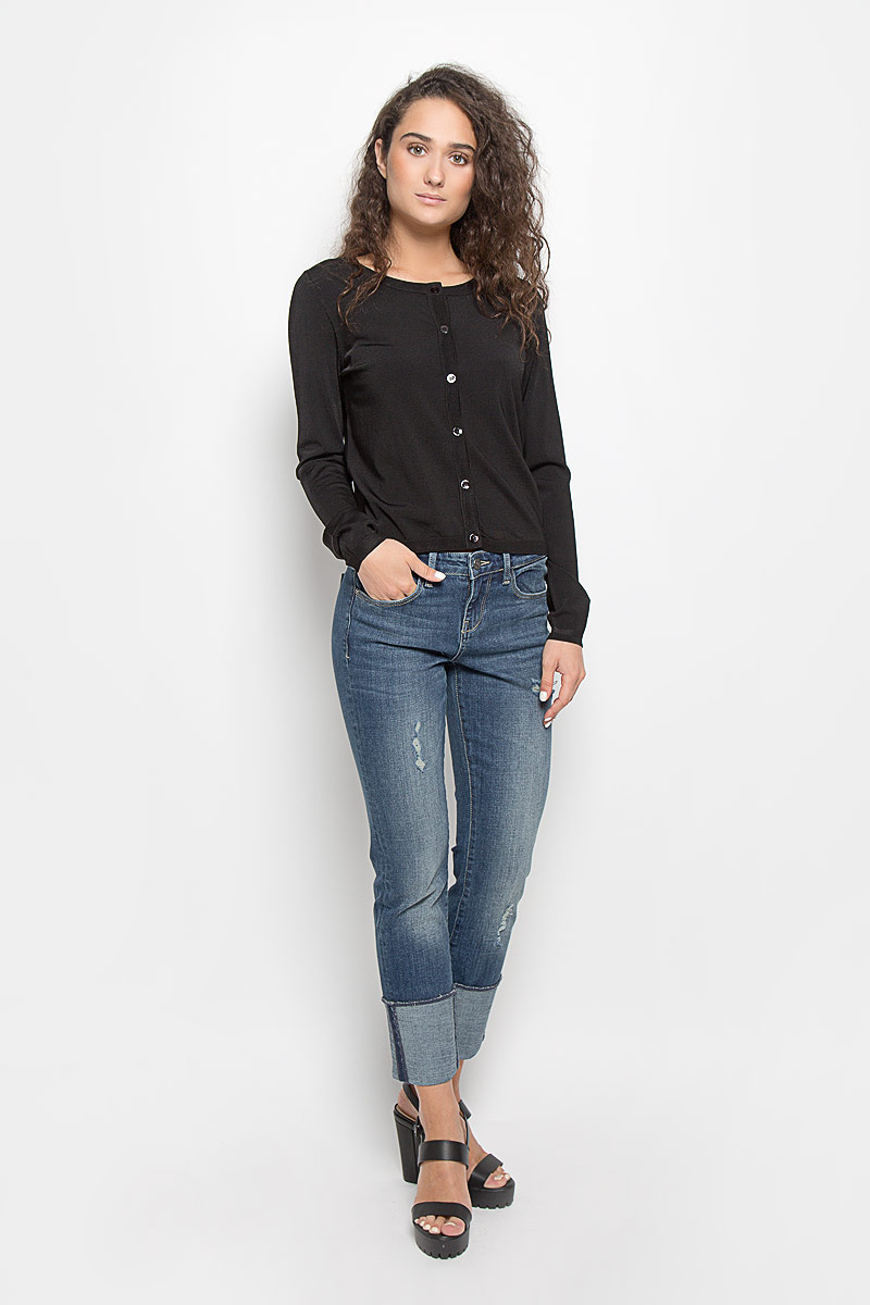 Кардиган женский Mexx, цвет: черный. MX3001271_WM_CRD_011. Размер XL (50/52)MX3001271_WM_CRD_011 Кардиган женский Mexx, цвет: черный. MX3001271_WM_CRD_011. Размер XL (50/52)MX3001271_WM_CRD_011Женский кардиган Mexx изготовлен из вискозы и полиамида. Изделие очень мягкое, тактильно приятное, не сковывает движения, хорошо пропускает воздух.Модель с круглым вырезом горловины и длинными рукавами застегивается на пуговицы по всей длине. Вырез горловины, планка, манжеты и низ изделия связаны резинкой.Кардиган станет отличным дополнением к вашему образу. В нем вы всегда будете чувствовать себя уютно и комфортно!
