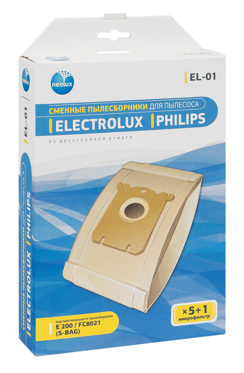 Neolux EL-01 бумажный пылесборник (5 шт) + микрофильтр