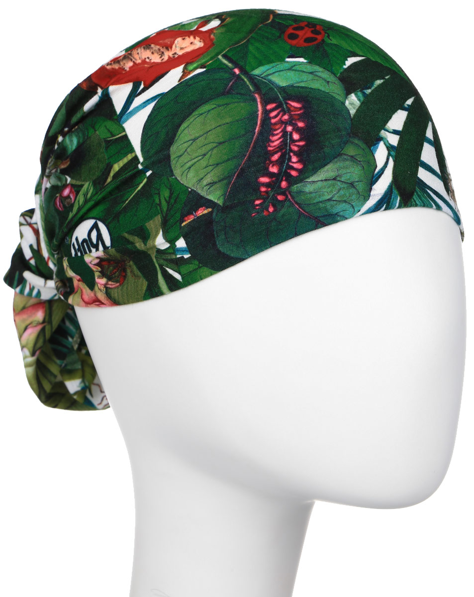 Бандана Buff Active Insect Shield Kew, цвет: зеленый, мультиколор. 108597.00. Размер универсальный108597.00 Бандана Buff Active Insect Shield Kew, цвет: зеленый, мультиколор. 108597.00. Размер универсальный108597.00Самая легкая и дышащая спортивная бандана-труба из серии High UV With Insect Shield, обладает репеллетными свойствами для жарких летних месяцев, . Бандану можно использовать для любых активностей в спорте и активном отдыхе. Технология Coolmax максимально быстро способствует отведению влаги, создавая легкий эффект охлаждения, тем самым снижая риск перегрева. Способствует блокированию до 95% ультрафиолетового излучения. Многофункциональную бандану Buff можно трансформировать в различные головные уборы: шапочка, повязка, пиратка, шарф, маска, напульсник и др. Технология Polygiene банданы Buff сохранет свежесть намного дольше. Данный тип бандан является самым универсальным - размер окружности головы 55-62 см.
