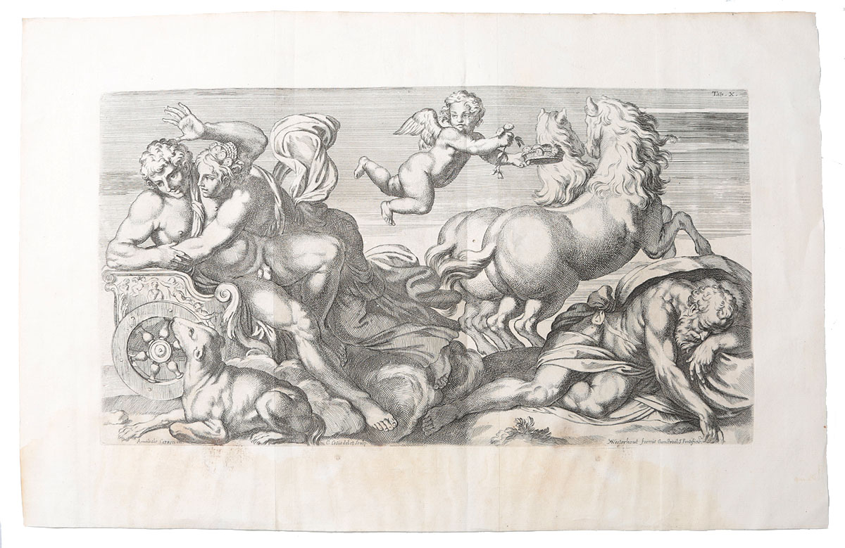 Персей и Андромеда. Гравюра. Западная Европа, середина XVII века