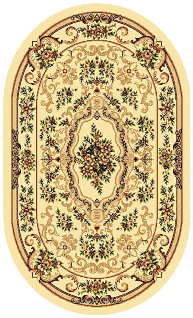 Ковер Kamalak tekstil, овальный, цвет: кремовый, 80 x 150 см. УК-0104УК-0104 Ковер Kamalak tekstil, овальный, цвет: кремовый, 80 x 150 см. УК-0104УК-0104Ковры-паласы выполнены из полипропилена. Ковры обладают хорошими показателями теплостойкости и шумоизоляции. Являются гиппоалергенными. За счет невысокого ворса ковры легко чистить. Вам придется по душе широкая гамма цветов и возможность гармонично оформить интерьер. Практичный и устойчивый к износу ворс - от постоянного хождения не истирается, не накапливает статическое электричество. Структура волокна в полипропиленовых моделях гладкая, поэтому грязь не может выесться, на ворсе она скапливается с трудом. Полипропилен не впитывает влагу, отталкивает водянистые пятна. Уход: Самый простой способ избавить изделие от грязи – пропылесосить его с обеих сторон (лицевой и изнаночной).Влажная уборка с применением шампуней и моющих средств не противопоказана. Если шерсти и шёлку универсальные чистящие составы не подходят, то для синтетики они придутся в самый раз.Хранить их нужно рулоном, не складывая «салфеткой».При надлежащем уходе синтетический ковёр прослужит долго, не утратив ни яркости узора, ни блеска ворса, ни его упругости.