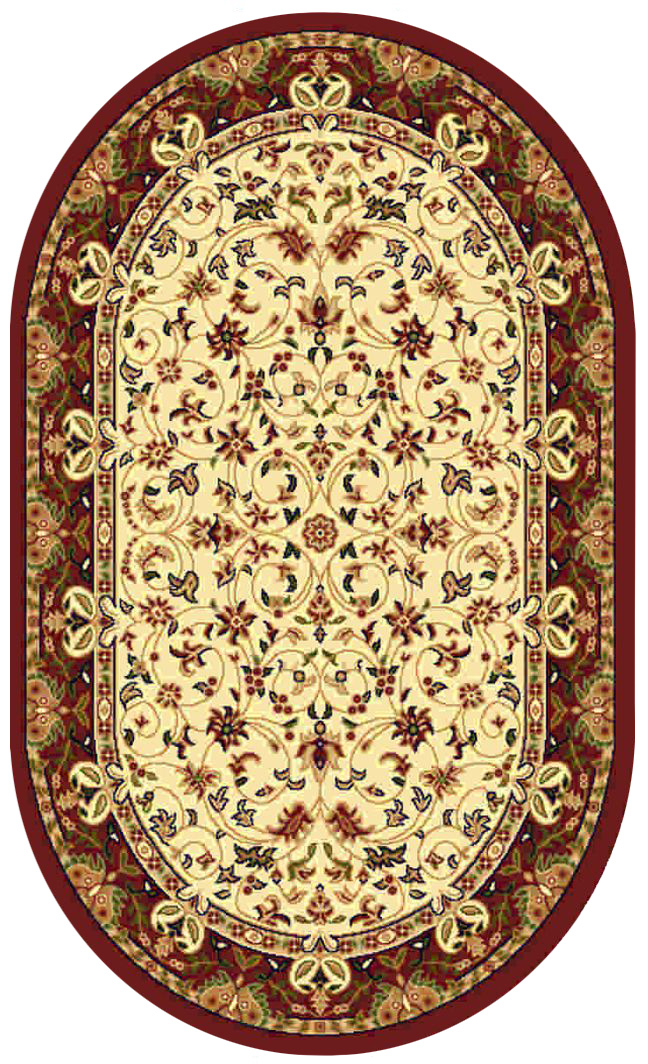 Ковер Kamalak tekstil, овальный, цвет: кремовый, 60 x 110 см. УК-0154УК-0154 Ковер Kamalak tekstil, овальный, цвет: кремовый, 60 x 110 см. УК-0154УК-0154Ковры-паласы выполнены из полипропилена. Ковры обладают хорошими показателями теплостойкости и шумоизоляции. Являются гиппоалергенными. За счет невысокого ворса ковры легко чистить. Вам придется по душе широкая гамма цветов и возможность гармонично оформить интерьер. Практичный и устойчивый к износу ворс - от постоянного хождения не истирается, не накапливает статическое электричество. Структура волокна в полипропиленовых моделях гладкая, поэтому грязь не может выесться, на ворсе она скапливается с трудом. Полипропилен не впитывает влагу, отталкивает водянистые пятна. Уход: Самый простой способ избавить изделие от грязи – пропылесосить его с обеих сторон (лицевой и изнаночной).Влажная уборка с применением шампуней и моющих средств не противопоказана. Если шерсти и шёлку универсальные чистящие составы не подходят, то для синтетики они придутся в самый раз.Хранить их нужно рулоном, не складывая «салфеткой».При надлежащем уходе синтетический ковёр прослужит долго, не утратив ни яркости узора, ни блеска ворса, ни его упругости.