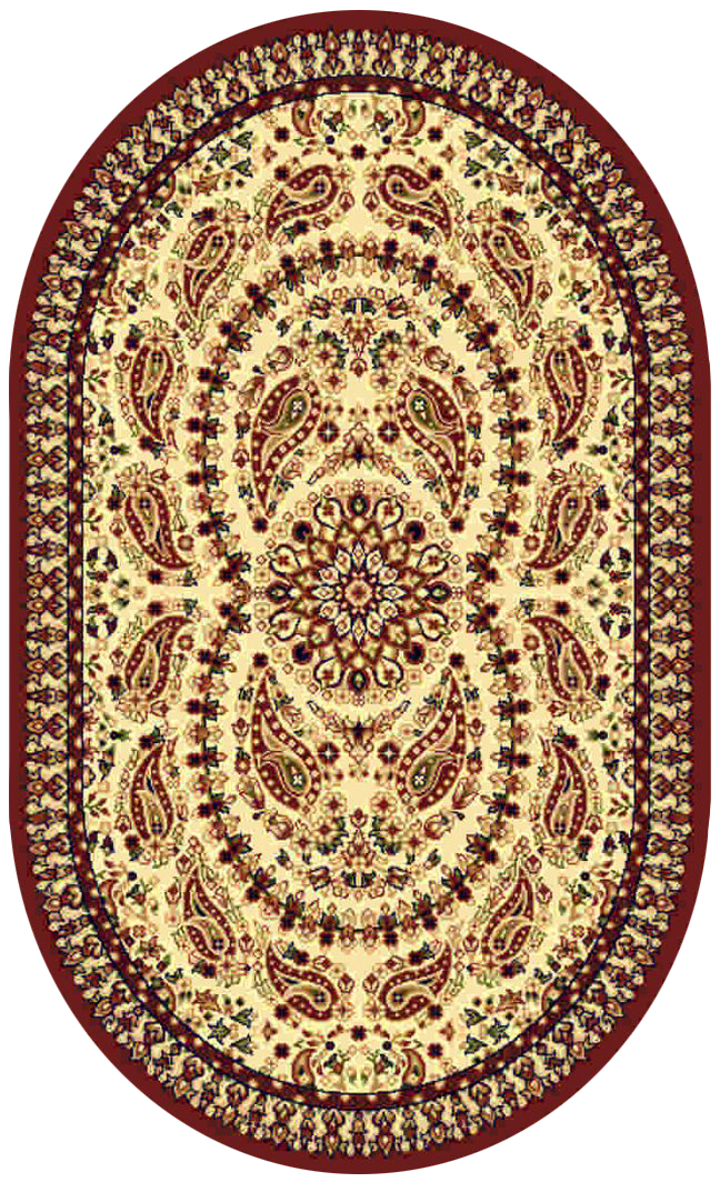 Ковер Kamalak tekstil, овальный, цвет: кремовый, 60 x 110 см. УК-0190УК-0190 Ковер Kamalak tekstil, овальный, цвет: кремовый, 60 x 110 см. УК-0190УК-0190Ковры-паласы выполнены из полипропилена. Ковры обладают хорошими показателями теплостойкости и шумоизоляции. Являются гиппоалергенными. За счет невысокого ворса ковры легко чистить. Вам придется по душе широкая гамма цветов и возможность гармонично оформить интерьер. Практичный и устойчивый к износу ворс - от постоянного хождения не истирается, не накапливает статическое электричество. Структура волокна в полипропиленовых моделях гладкая, поэтому грязь не может выесться, на ворсе она скапливается с трудом. Полипропилен не впитывает влагу, отталкивает водянистые пятна. Уход: Самый простой способ избавить изделие от грязи – пропылесосить его с обеих сторон (лицевой и изнаночной).Влажная уборка с применением шампуней и моющих средств не противопоказана. Если шерсти и шёлку универсальные чистящие составы не подходят, то для синтетики они придутся в самый раз.Хранить их нужно рулоном, не складывая «салфеткой».При надлежащем уходе синтетический ковёр прослужит долго, не утратив ни яркости узора, ни блеска ворса, ни его упругости.