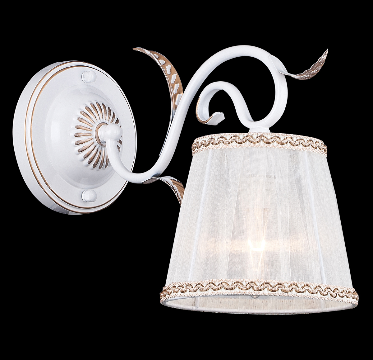Бра Natali Kovaltseva Iris, 1 х E14, 40W. 11389/1WIRIS 11389/1W WHITE GOLD Бра Natali Kovaltseva Iris, 1 х E14, 40W. 11389/1WIRIS 11389/1W WHITE GOLDБра Natali Kovaltseva, выполненное в изысканном классическом стиле, станет украшением вашей комнаты и изысканно дополнит интерьер. Изделие крепится к стене. Такое бра отлично подойдет для освещения кабинета, спальни или гостиной. Бра изящной формы выполнено из металла с белым покрытием, отдельные элементы дополнены золотистым покрытием. Плафон изготовлен из легкого полупрозрачного текстиля и по краям отделан тесьмой. В коллекциях Natali Kovaltseva представлены разные стили - от классики до хайтека. Дизайн и технологическая составляющая продукции разрабатывается в R&D центре компании, который находится в г. Дюссельдорф, Германия. При производстве продукции используются высококачественные и эксклюзивные материалы: хрусталь ASFOR, муранское стекло, перламутр, 24-каратное золото, бронза. Производство светильников соответствует стандарту системы менеджмента качества ISO 9001-2000. На всю продукцию ТМ Natali Kovaltseva распространяется гарантия.