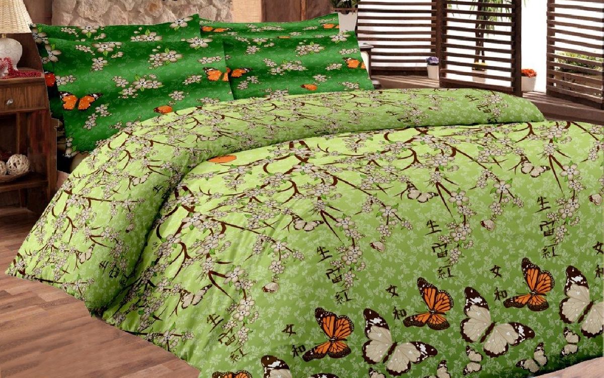 Комплект белья Liya Home Collection Ветка сакуры, семейный, наволочки 70x70, цвет: зеленый0000120001523 Комплект белья Liya Home Collection Ветка сакуры, семейный, наволочки 70x70, цвет: зеленый0000120001523Liya Tekstil производитель тканей и готовой продукции для дома.В нашем ассортименте комплекты постельного белья из - поплина ( 100% хлопок пл 115х125 гр/м2 ),- сатина ( 100% хлопок пл 130х140 гр/м2,) ,поликаттон (60%хлопка,40%пэ 115гр/м2), крашение реактив.Мы гарантируем ГОСТовский пошив наших комплектов, эксклюзивная упаковка которая пользуется спросом на рынке.