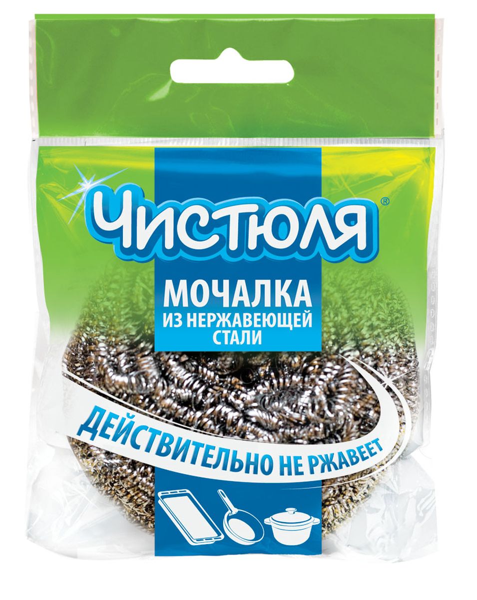 Мочалка металлическая ЧистюляММ004 Мочалка металлическая ЧистюляММ004Мочалка металлическая Чистюля имеет удобный размер, спиральное плетение. Спирали не ломаются и не прокалывают перчатки.Действительно не ржавеет!
