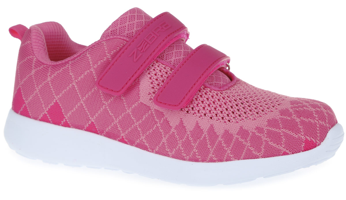 Кроссовки для девочки Зебра, цвет: розовый. 10125-9. Размер 31