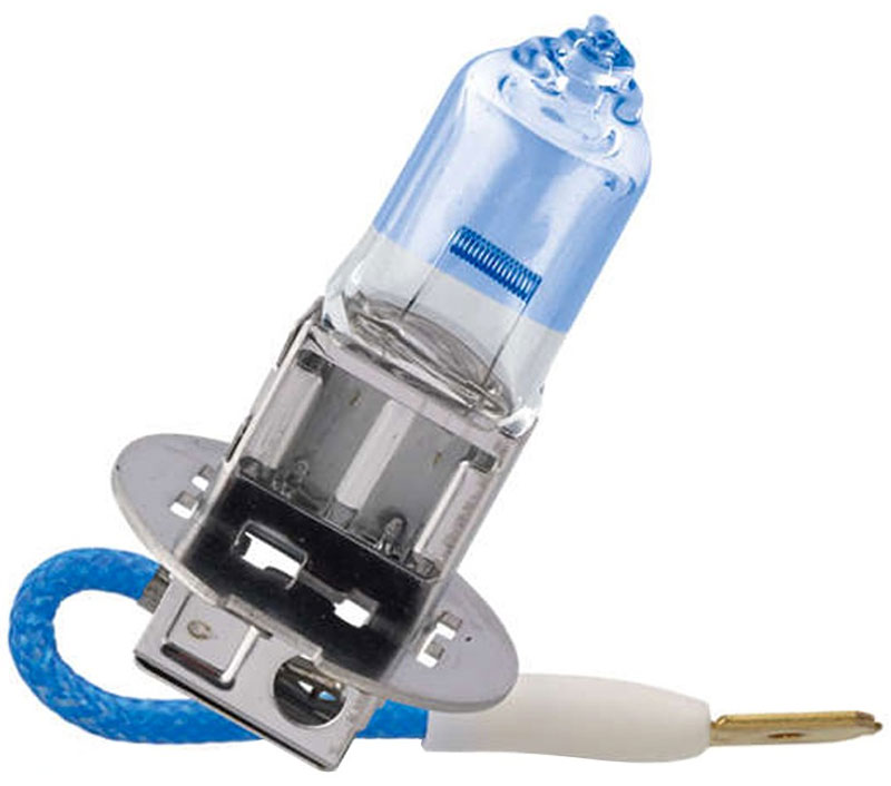 Лампа автомобильная галогенная Philips WhiteVision, для фар, цоколь H3 (PK22s), 12V, 55W12336WHVB1 (бл.) Лампа автомобильная галогенная Philips WhiteVision, для фар, цоколь H3 (PK22s), 12V, 55W12336WHVB1 (бл.)Галогенная лампа для автомобильных фар Philips WhiteVision произведена из запатентованного кварцевого стекла с УФ фильтром Philips Quartz Glass. Кварцевое стекло Philips в отличие от обычного твердого стекла выдерживает гораздо большее давление смеси газов внутри колбы, что препятствует быстрому испарению вольфрама с нити накаливания. Кварцевое стекло выдерживает большой перепад температур, при попадании влаги на работающую лампу изделие не взрывается и продолжает работать. Лампы Philips WhiteVision излучают интенсивный белый свет с ксеноновым эффектом, что создает идеальные условия для вождения в ночное время. Благодаря повышенной яркости и цветовой температуре до 4300К лампы мгновенно рассеивают темноту: яркость чистого белого света увеличена на 40%. Повышенный уровень безопасности: более длинный световой пучок и на 60% больше света. Это обеспечивает лучшую видимость на дороге и позволяет предотвращать потенциально аварийные ситуации. Обладая цветовой температурой ксеноновых ламп и стильным белым цоколем, лампы WhiteVision идеально подходят для головного освещения.Автомобильные галогенные лампы Philips удовлетворят все нужды автомобилистов: дальний свет, ближний свет, передние противотуманные фары, передние и боковые указатели поворота, задние указатели поворота, стоп-сигналы, фонари заднего хода, задние противотуманные фонари, освещение номерного знака, задние габаритные/стояночные фонари, освещение салона.