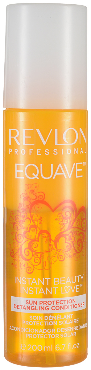 Revlon Professional Equave Несмываемый кондиционер мгновенного действия, облегчающий расчесывание Instant Beauty Sun Protection Detangling 200 мл7205505000 Revlon Professional Equave Несмываемый кондиционер мгновенного действия, облегчающий расчесывание Instant Beauty Sun Protection Detangling 200 мл7205505000Активное воздействие солнца, прямое попадание его палящих лучей, - эти факторы не только приводят к внешнему выцветанию и потускнению волос, но и постепенно разрушают их структуру. Радоваться лету, не волнуясь о своих волосах, вам поможет эффективное защитное средство - кондиционер для защиты от солнца от компании Revlon! Препарат отличается новым составом, обогащенным кератином. Продукт обладает широким спектром солнечных фильтров, которые гарантирует надежную защиту. Защищая волосы от разрушительного влияния ультрафиолетовых лучей, кондиционер действует мгновенно. Он также способствует легкому расчесыванию благодаря «распутывающему» эффекту. Кондиционер восстанавливает и увлажняет волосы по всей длине.