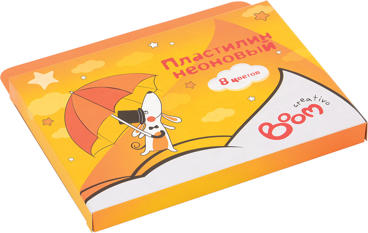 Boom Пластилин неоновый Creativo 8 цветов0130-4008 Boom Пластилин неоновый Creativo 8 цветов0130-4008Пластилин неоновый Boom Creativo, предназначенный для лепки и моделирования, поможет ребенку развить творческие способности, воображение и мелкую моторику рук.У пластилина отличные пластичные свойства - хорошо размягчается, не липнет к рукам, имеет нежные неоновые цвета.В наборе 8 брусков пластилина различных цветов и стек.