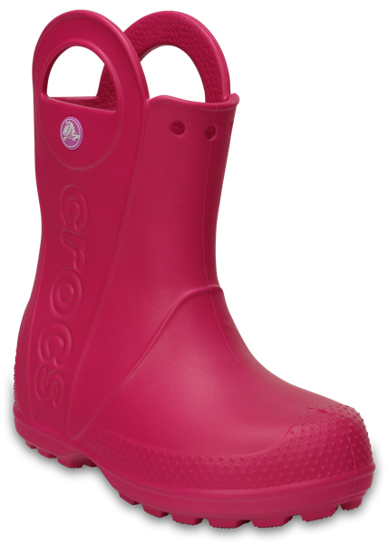 Сапоги резиновые детские Crocs Handle It Rain Boot, цвет: розовый. 12803-6X0. Размер C9 (26)