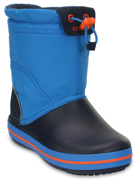 Дутики детские Crocs Crocband LodgePoint Boot K, цвет: синий. 203509-4A5. Размер C6 (23)