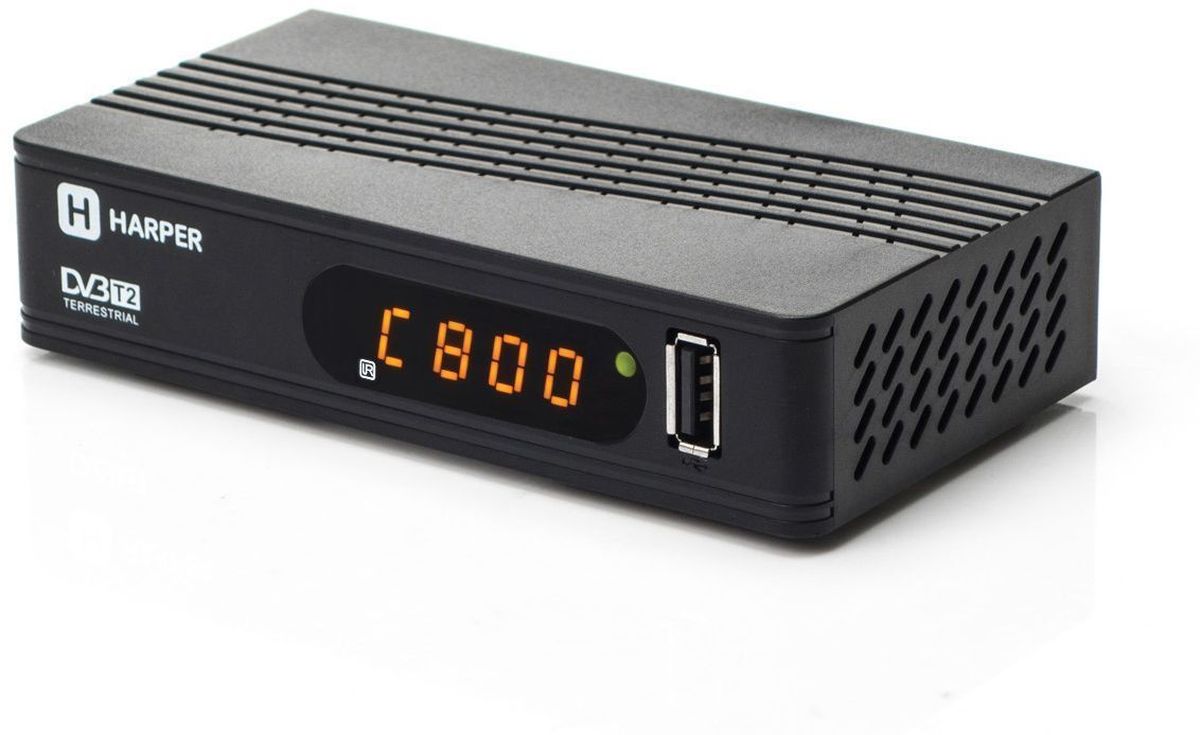 Harper HDT2-1514, Black телевизионный ресивер DVB-T2 ресивер harper hdt2 5010