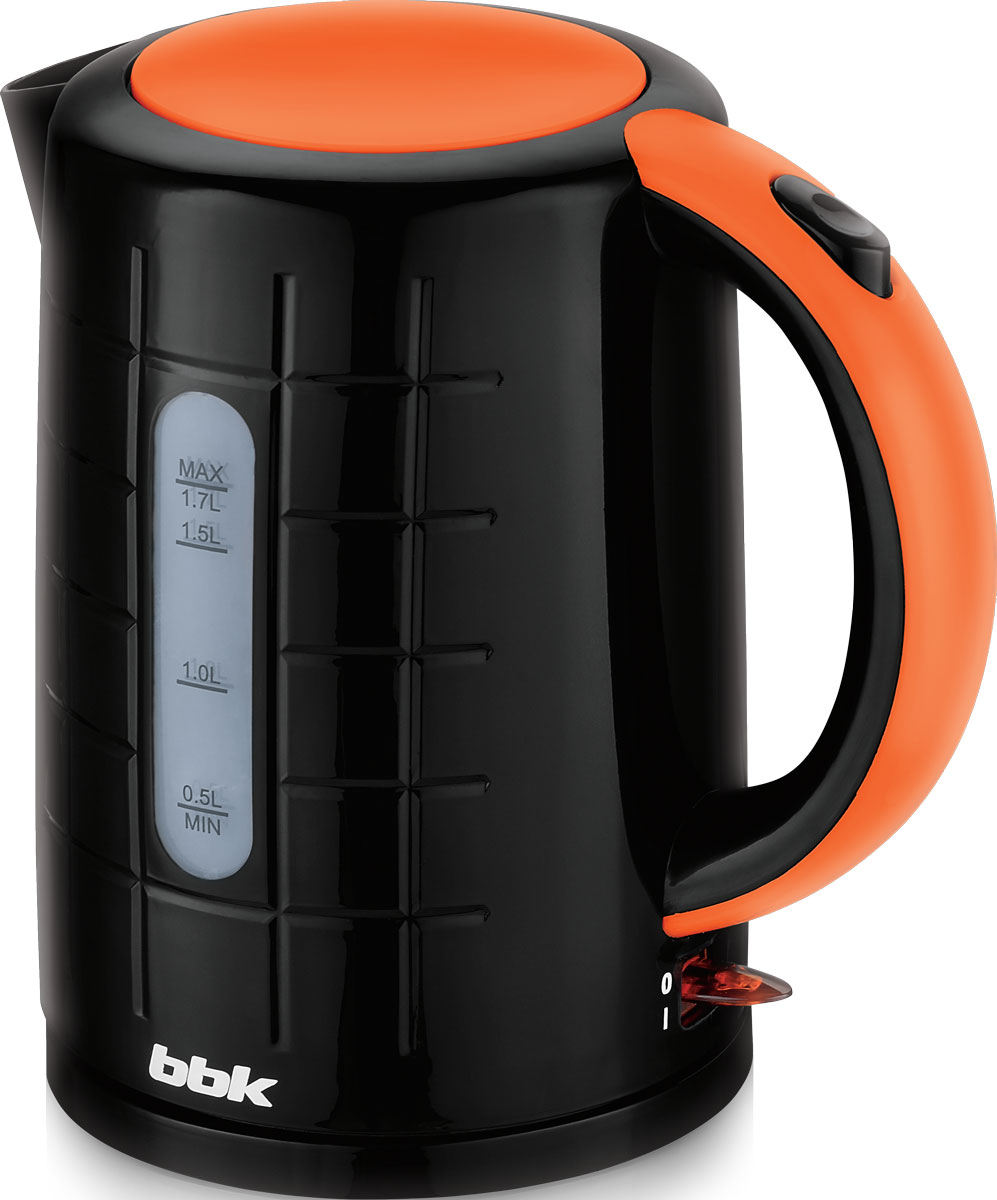 BBK EK1703P, Black Orange электрический чайникEK1703P чер/ор BBK EK1703P, Black Orange электрический чайникEK1703P чер/орЭлектрический чайник BBK EK1703P из термостойкого экологически чистого пластика, мощностью 2200 Bт и емкостью 1,7 литра, - это не просто стильный, но и многофункциональный прибор для вашей кухни. Благодаря английскому контроллеру, установленному в приборе, чайник прослужит в 5 раз дольше обычного, обеспечивая до 15000 закипаний. Модель оснащена многоуровневой защитой: автоматическое отключение при закипании, отключение при недостаточном количестве водыи отключение при снятии чайника с базы. Прибор установлен на удобную подставку с возможностью поворота на 360 градусов и с отделением для хранения шнура. Помимо этого отличительной особенностью является удобный носик для наливания и шкала уровня воды. Съемный фильтр от накипи и скрытый нагревательный элемент гарантированно обеспечат надежность, долговечность и максимально комфортное ежедневное использование.
