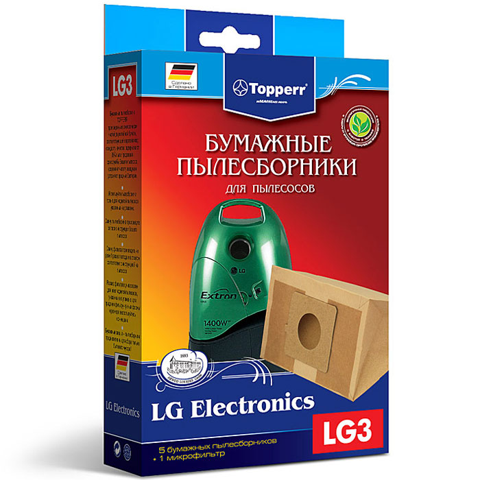 Topperr LG 3 фильтр для пылесосов LG Electronics, 5 шт