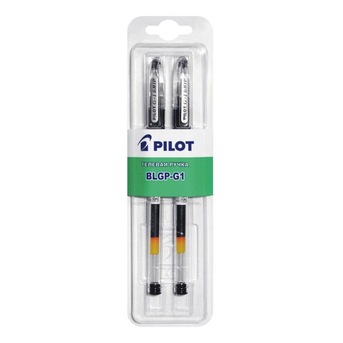 Pilot Набор гелевых ручек BLGP-G1 цвет черный 2 штB-BLGP-G1-2B Pilot Набор гелевых ручек BLGP-G1 цвет черный 2 штB-BLGP-G1-2BНабор гелевых ручек Pilot - незаменимый предмет на любом рабочем столе. Корпус ручек выполнен из прочного пластика.Шариковая ручка с гелевым типом чернил имеет резиновый упор для пальцев, что обеспечивает комфорт и удобство при письме. Стержень имеет шарик из карбида вольфрама диаметром 0,5 мм, ширина линии - 0,3 мм. Такая ручка обеспечит четкий цвет и мягкое письмо.В наборе 2 ручки.