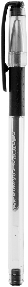Cello Гелевая ручка Top Gel черная306 264010 Cello Гелевая ручка Top Gel черная306 264010Гелевая ручка Cello Top Gel в корпусе из ударопрочного пластика прекрасно подойдет как взрослым, так и детям. Колпачок ручки имеет специальное каучуковое гнездо, который защищает не только пишущий узел, но и каучуковую накладку для пальцев. Игловидный пишущий узел изготовлен с прецизионной точностью. В самой ручке используются японские гелевые чернила.