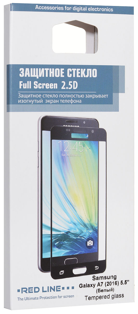 Red Line защитное стекло для Samsung Galaxy A7 (2016), WhiteУТ000008600 Red Line защитное стекло для Samsung Galaxy A7 (2016), WhiteУТ000008600Защитное стекло Red Line для Samsung Galaxy A7 (2016) предназначено для защиты поверхности экрана от царапин, потертостей, отпечатков пальцев и прочих следов механического воздействия. Оно имеет окаймляющую загнутую мембрану, а также олеофобное покрытие. Изделие изготовлено из закаленного стекла высшей категории, с высокой чувствительностью и сцеплением с экраном.