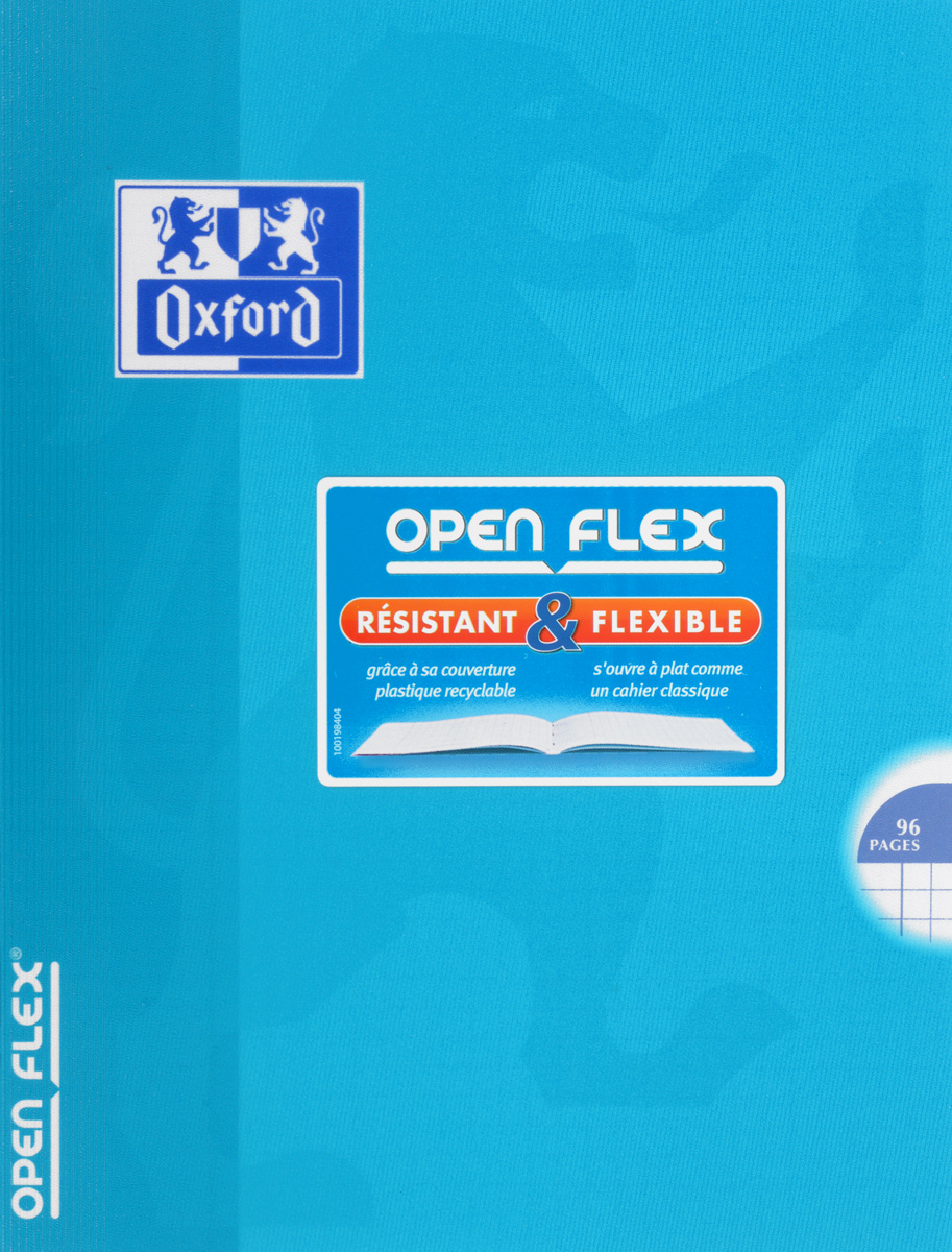 Oxford Тетрадь Openflex 48 листов в клетку цвет голубой893028_голубой Oxford Тетрадь Openflex 48 листов в клетку цвет голубой893028_голубойКрасивая и практичная тетрадь Oxford Openflex отлично подойдет для офиса и учебы. Тетрадь формата А5 состоит из 48 белых листов с полями и четкой яркой линовкой в клетку. Обложка тетради выполнена из плотного полупрозрачного полипропилена и оформлена символом Оксфордского университета. Металлические скрепки надежно удерживают листы. Также тетрадь имеет скругленные углы и страничку для заполнения данных владельца.